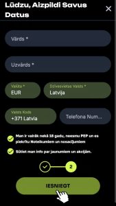 3. solis - Aizpildiet personīgo informāciju