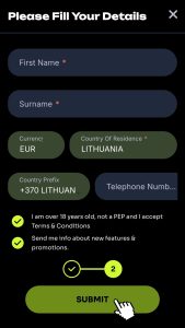 4.step - Enter your full name, address, and phone number, then select your preferred currency